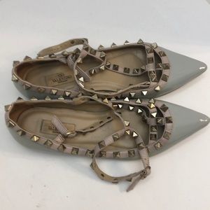 Valentino Patent Cage Rockstud BalletFlat